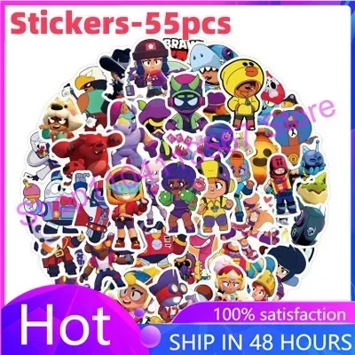 10/30/50/100 шт. анимационные наклейки из ПВХ