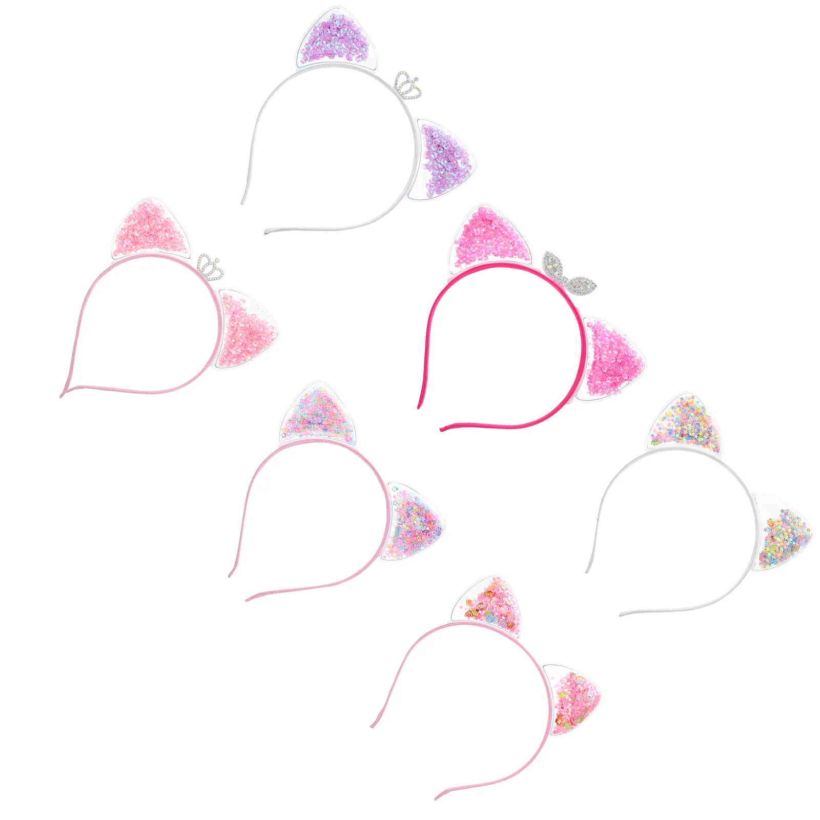 

6Pcs Hair Hoops Kids Hairbands Party Creative Festival Holiday Tiara Headbands Child Hairbands Hair Accessories