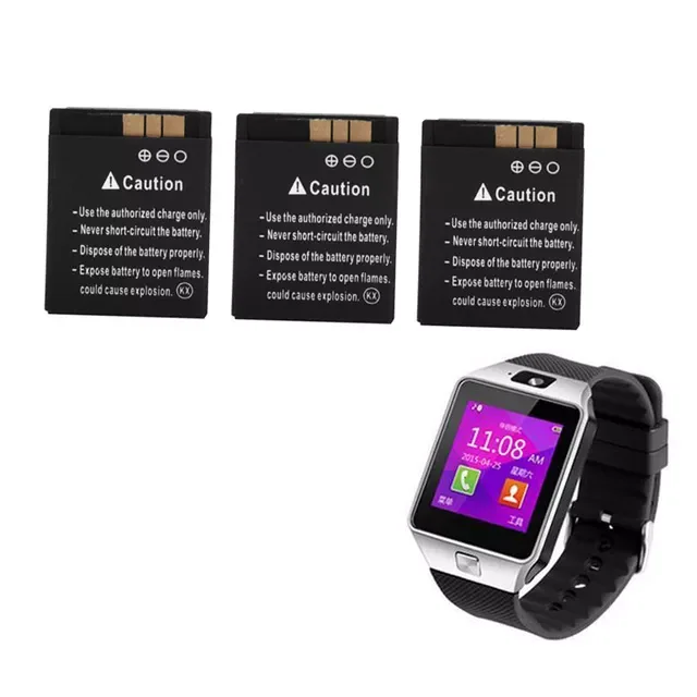 

3.7V 380mAh SmartWatch Battery Rechargeable Li-ion polymer Battery For DZ09 Backup Bateria For KSW-S6 RYX-NX9 A1 Smart Watch