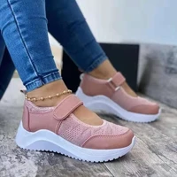 2022 new women fashion casual sandals classic mixed color pu velcro flat platform sandals ladies shoes outdoor sandalias mujer