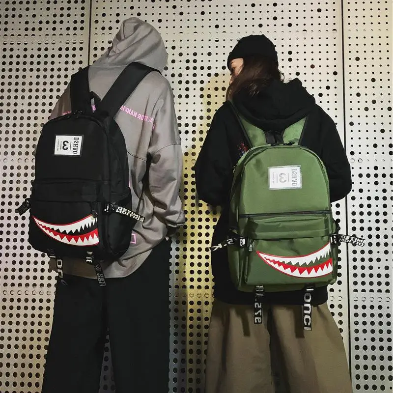 

Fashion Shark Backpack Shoulder Bags for Women Men Rucksack Student Book Bag Knapsack
