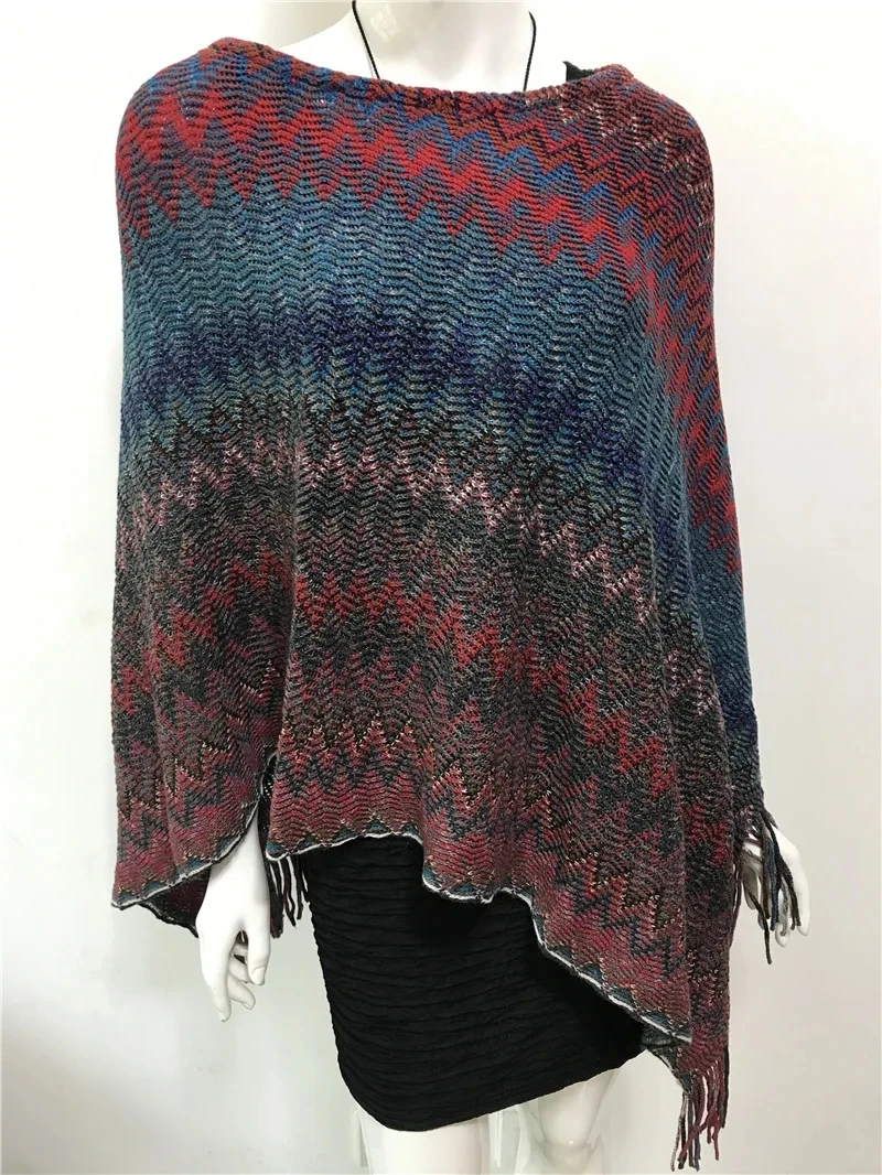 Женская осенне-Весенняя накидка в полоску цвета хаки