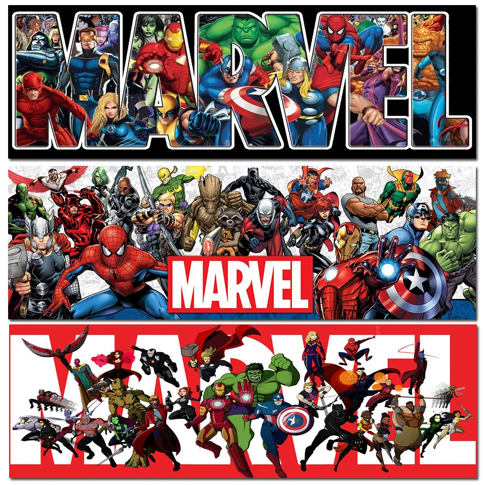 

Marvel Diamond Mosaic Avengers 5D Diamond Painting Superhero Cross Stitch Movie Characters Rhinestone Art Picture Teenage Gift
