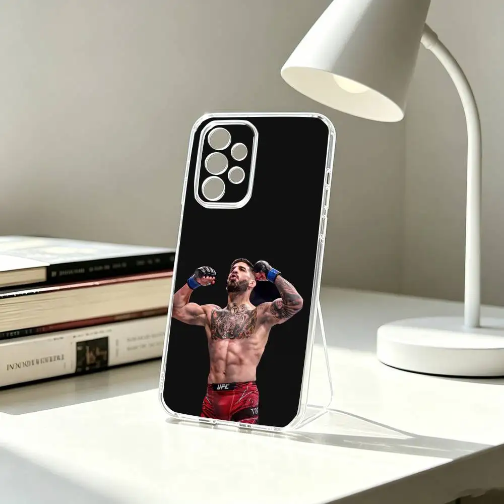 Фото Чехол для телефона b-Boxing I-Ilia Fighting Topuria, прозрачный силиконовый мягкий чехол для Samsung S25, S24, S21, S22, S23, S30, Ultra, S20, Plus, Fe №2