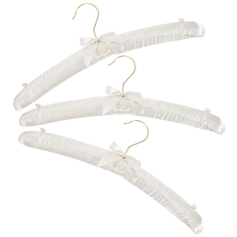 

Hangers Hanger Padded Dress Wedding Satin Coat Bride Clothes Sweater Silk Bridal Foam Clothing Non Cushioned Sponge Closet