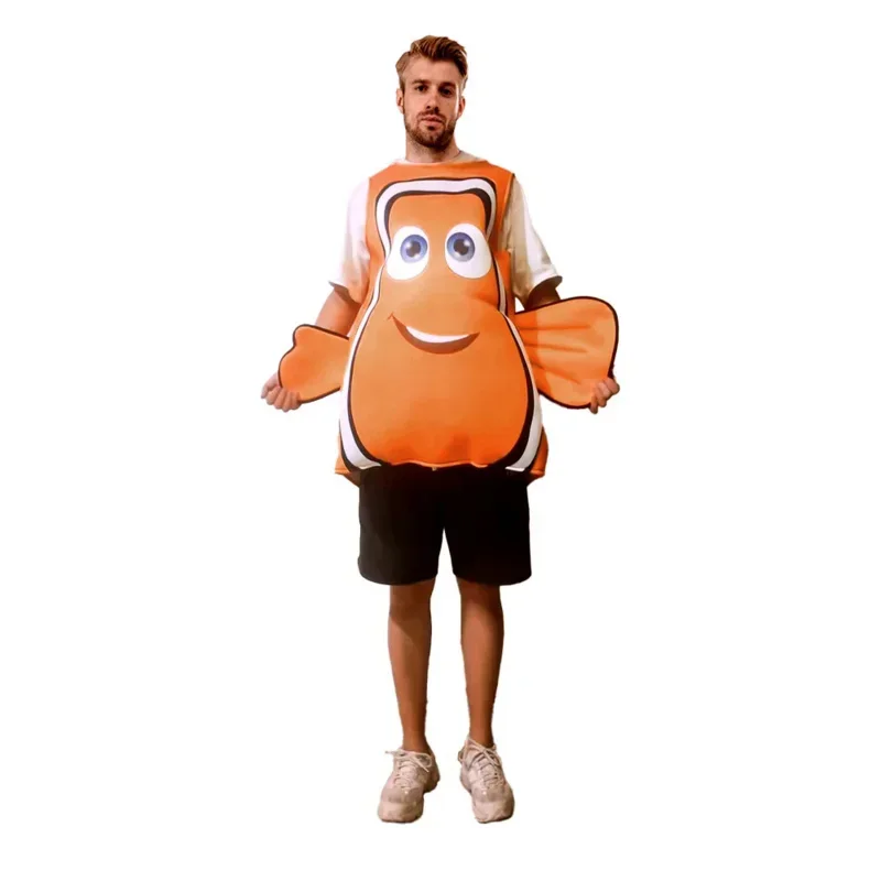 Костюм рыбы-клоуна Reneecho Finding Nemo для взрослых унисекс комбинезон из губки костюмы