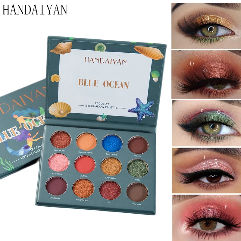 

Eye Makeup Shimmer Matte Eyeshadow Palette Glitter Waterproof Pigment Eye Shadow Cosmetic Paleta Makeup Palette Eyeshadow