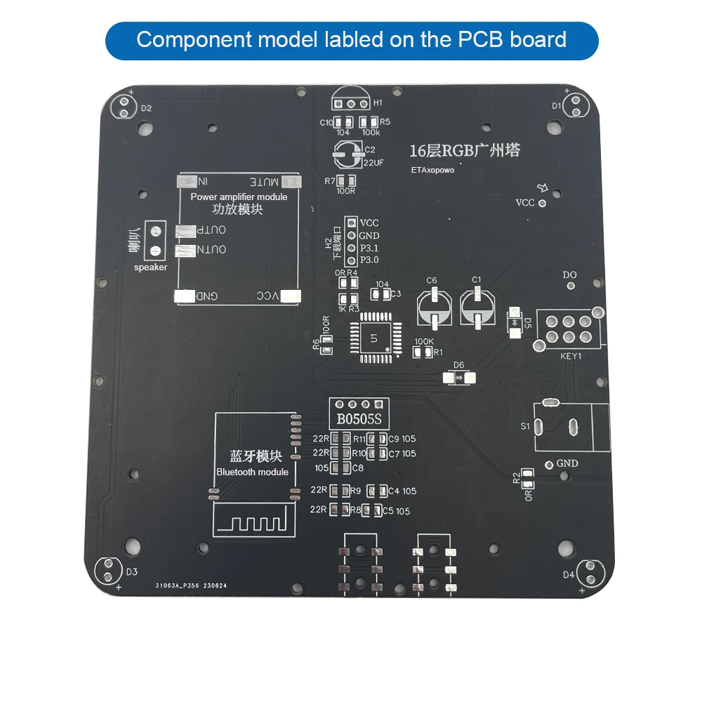 Электронный комплект для пайки своими руками WS2812 SMD светодиодное кольцо печатной