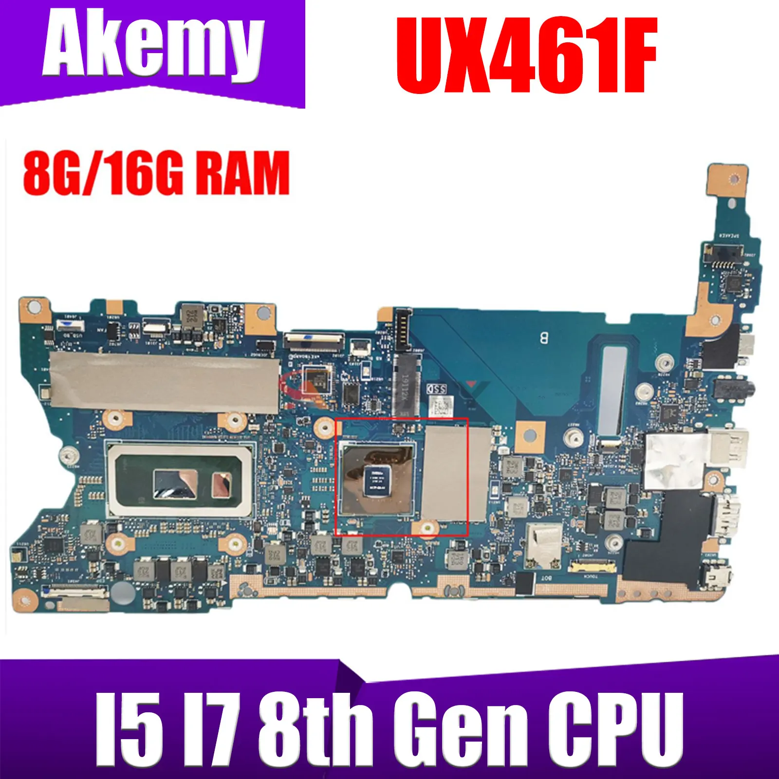 

UX461F Материнская плата ASUS Zenbook Flip 14 UX461 UX461FN UX461FA материнская плата для ноутбука I5 I7 8-го поколения 8 ГБ/16 ГБ ОЗУ