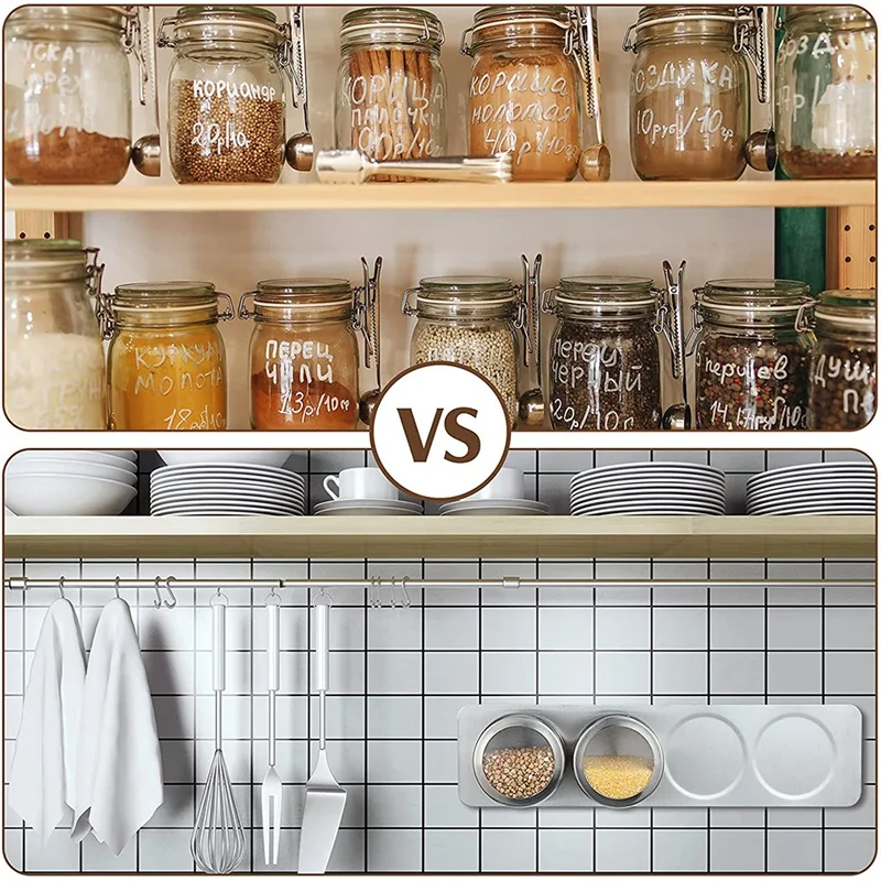 6 шт. настенный органайзер для специй из нержавеющей стали | Дом и сад