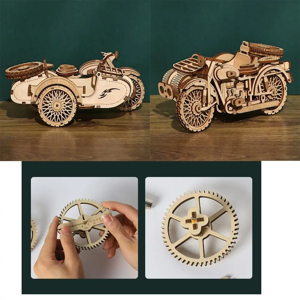 

Children Montessori Toys Model Kit DIY Mechanical Model Tricycle Boat Wooden Construction Kit 3D Wooden Puzzle