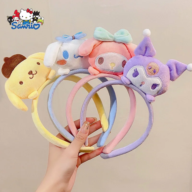

Sanrio Series Melody Kuromi Cinnamoroll Kawaii Hair Band Anime Hair Accessories Girls Cute Cartoon Plush Headdress Small Gifts