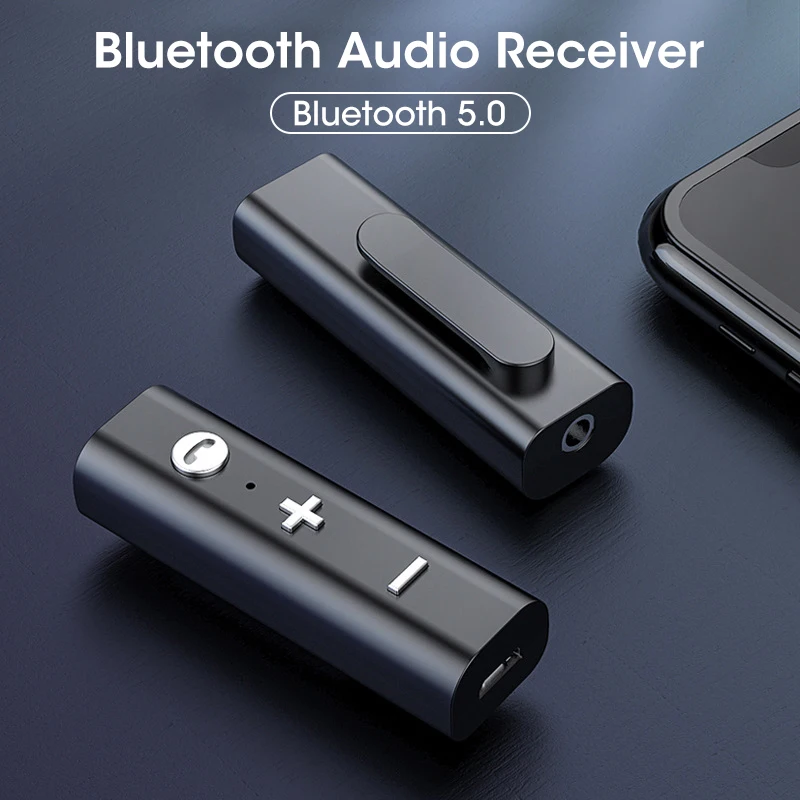 

AUX Stereo Music Audio Receiver Adapter Wireless Handsfree Mini 3.5mm Jack Bluetooth-compatible Car Kit for Speakers Headphone