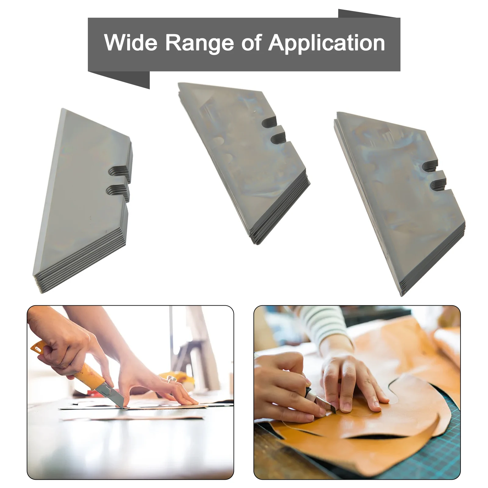 

30pcs 60×18mm 60# Carbon Steel Trapezoidal Blade Set Cutting Tool For Home Decoration Office Supplies Manual Cutting Paper