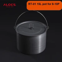 alocs rt 01 8 10 persons versatile outdoor 15l hanging camping cooking picnic cookware pot and cover