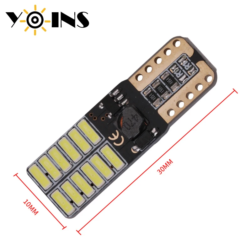2 шт. Автомобильные светодиодные лампы 12 В T10 194 W5W 4014 24 SMD |