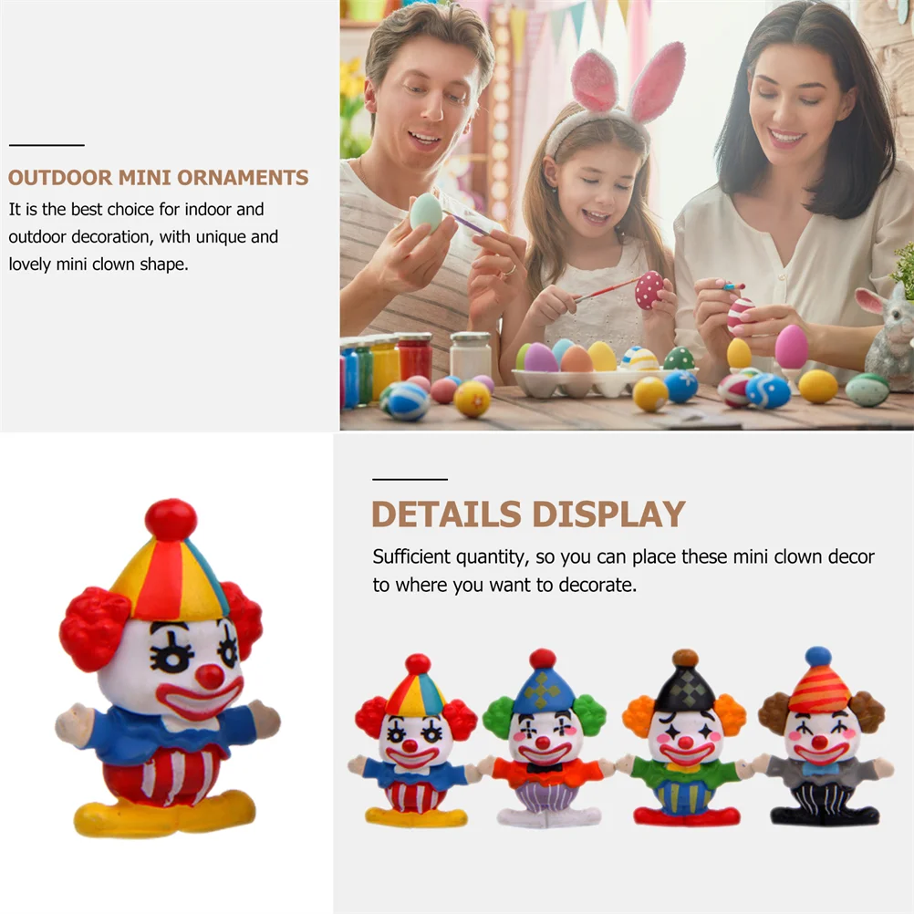 

Mini Pots For Plants Circus Clown Desktop Miniature Ornaments Adornments DIY Accessory Flowerpot Landscape Decoration