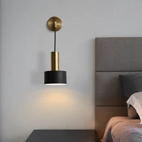 modern adjustable bedside lamp wall lamp black gold luxury nordic up down reading light wall light sconce for aisle indoor e27