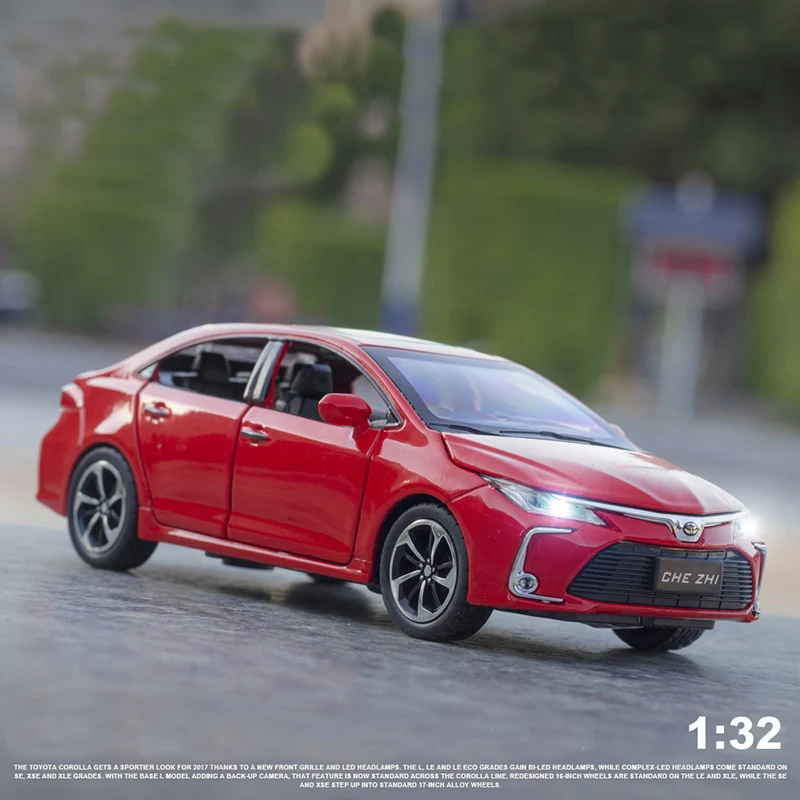 

1:32 модель автомобиля Corolla из сплава, Литые и игрушки, Искусственная Имитация звука светильник, детская игрушка, подарки, коллекция
