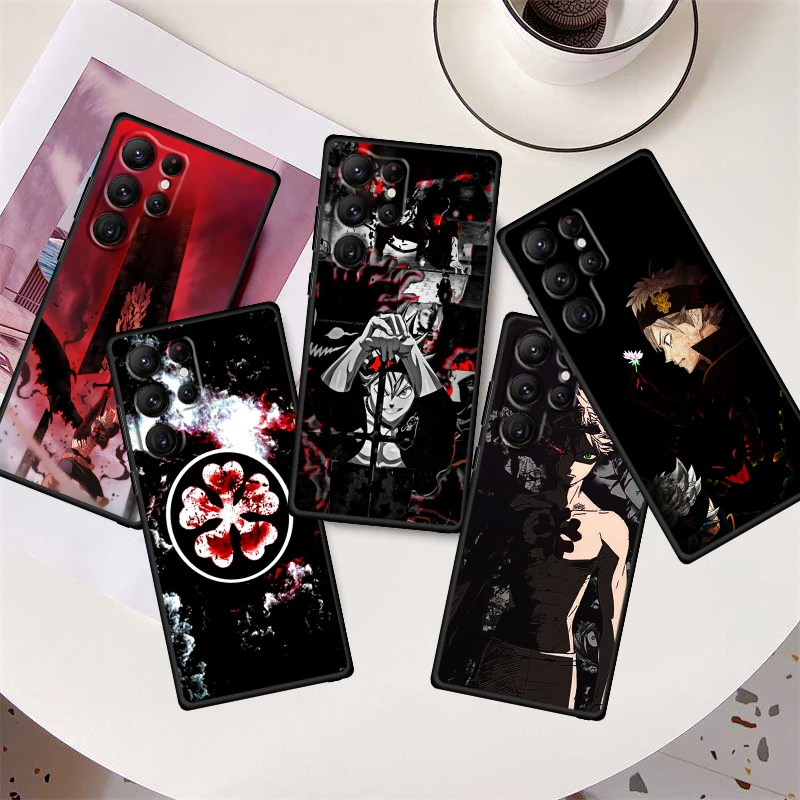 

Hot Anime Black Clover Phone Case For Samsung Galaxy S23 S22 S21 S20 FE S10 S10E S9 Plus Ultra Pro Lite 5G Black TPU FUnda