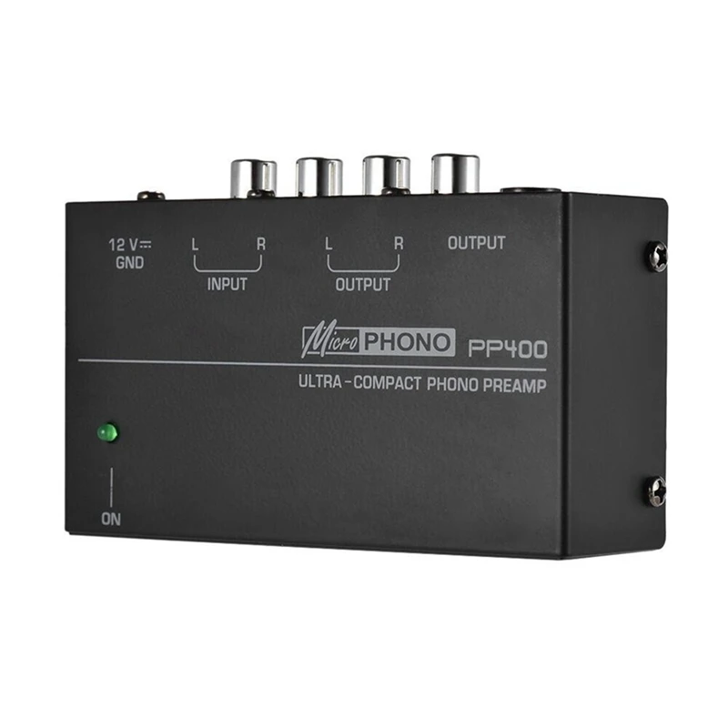 

Ultra-Compact Phono Preamp Preamplifier With Rca 1/4Inch TRS Interfaces Preamplificador Phono Preamp PP400,US Plug