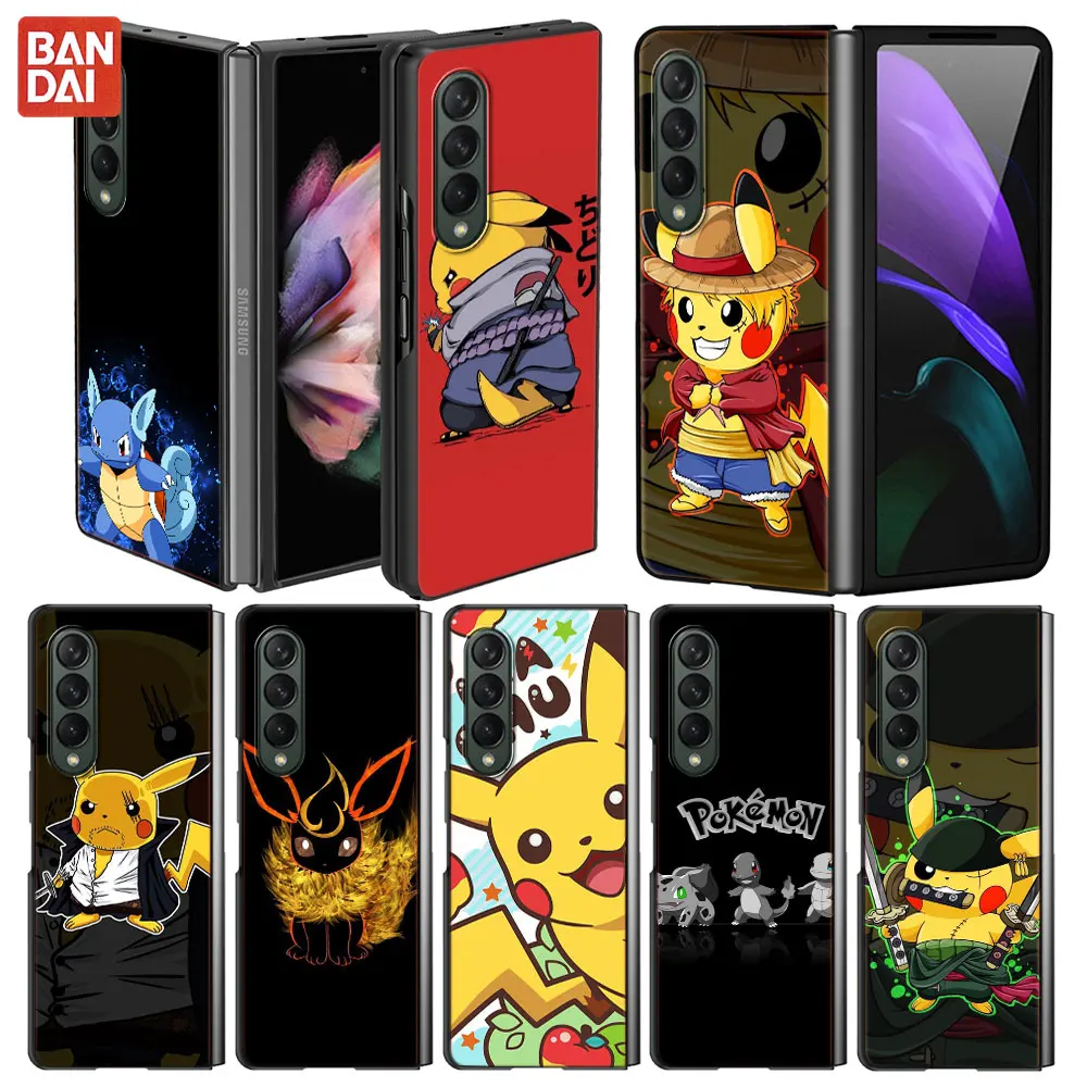 

Anime Pokemon Case for Samsung Galaxy Z Fold3 5G Phone Cover 7.6" Fold 3 SM-F926B SM-F926N SM-F9260 Black Hard Fundas Capas