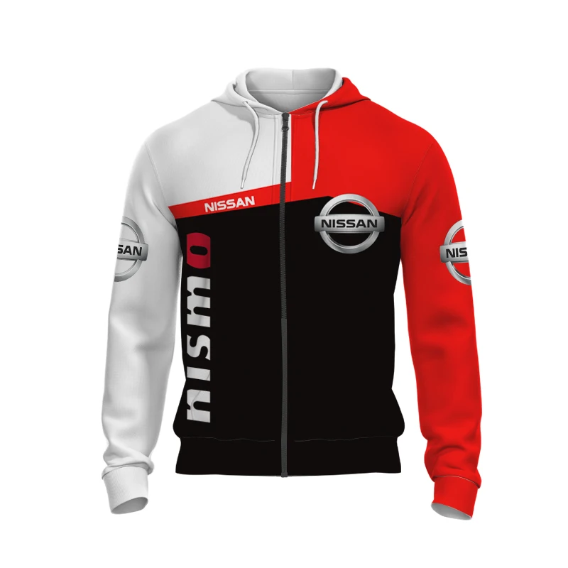 

2023 new F1 Dongfeng Nissan racing car 3d printing sports zipper sweater jacket children's men's women's outdoor casual hoodie