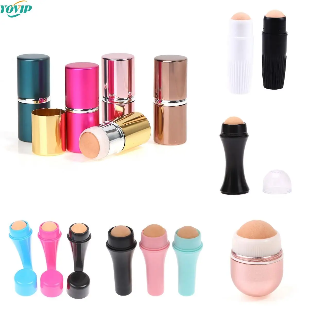 

Natural Volcanic Roller Oil Control Rolling Stone Matte Makeup Face Skin Care Tool Facial Cleaning Oil Absorption Roller On Ball
