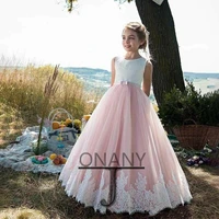 jonany simple flower girl dress cute lace up made to order first communion roupas de florista robe demoiselle wedding party