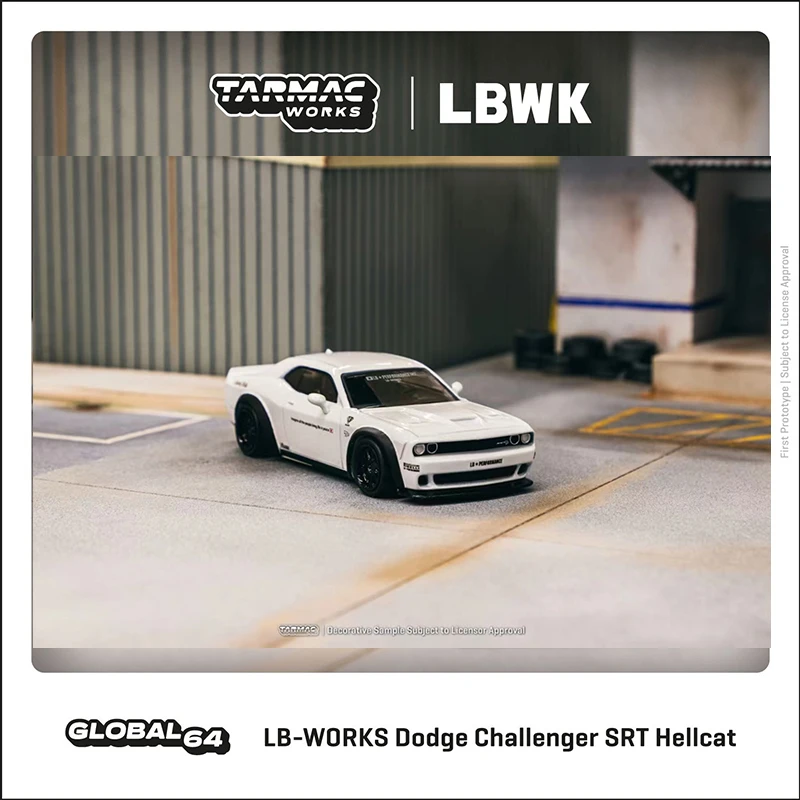 

Tarmac Works 1:64 Model Car Dodge SRT Hellcat Alloy Die-Cast Vehicle- White