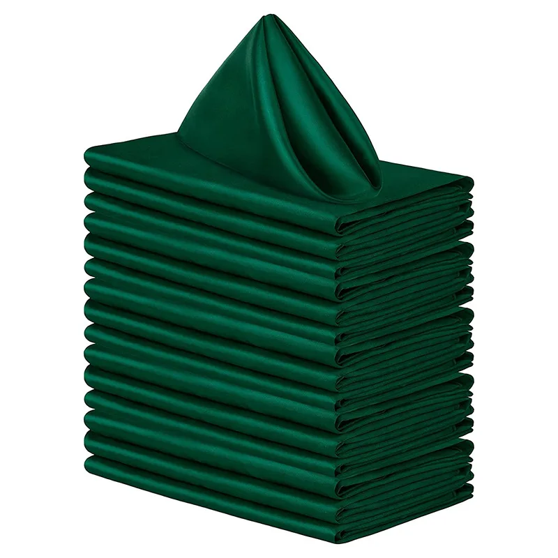 For Wedding Party Home Hotel Christmas Decor Table Napkins Green