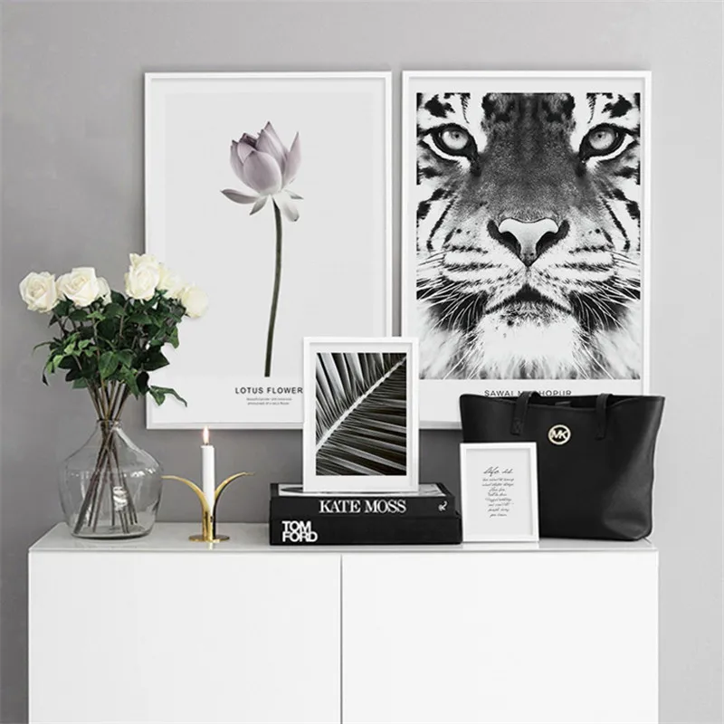 Настенное художественное полотно с синим морским цветком океаническим животным