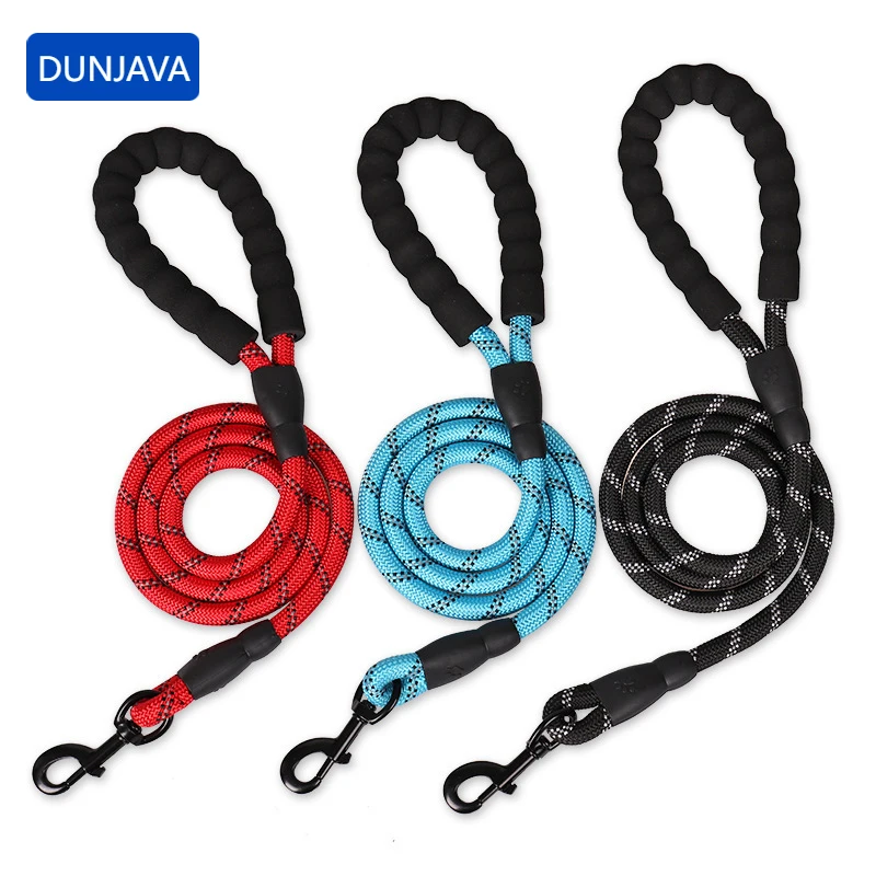 

Pet Leash Reflective Strong Dog Leash 1.5M Long with Comfortable Padded Handle Heavy Duty Training Durable Nylon Rope Leashes