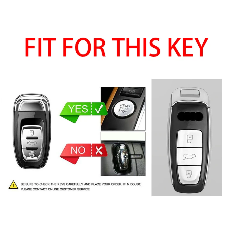 Брелок для автомобильного ключа Внешняя защита Audi A1 A3 A4 A5 A6 A7 A8 Quattro Q3 Q5 Q7 2009-2015 B9 4K