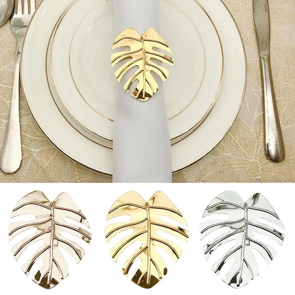 

Napkin Holder Leaf Napkin Buckle Decorative Wedding Party Dinner Christmas Table Decoration 1pc Dropshipping