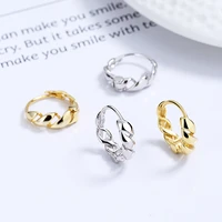 new 925 sterling silver hoops woman minimalist circle earring luxury %e2%80%8b14k original fashion girl cute trend gift party jewelry