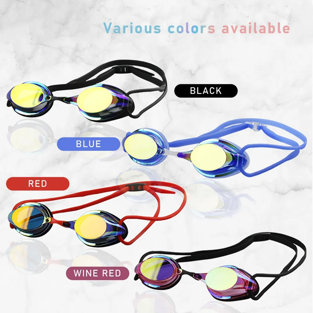 

Electroplating Anti-UV Anti-fog Swimsuit Glasses Swimming Diving Adjustable Swimming Goggles Adult Swimming Goggles