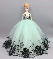 handmade floral wedding dress for barbie doll outfits 16 bjd clothes princess gown vestidos 11 5 dollhouse accessory toys gift