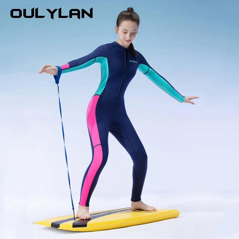 Женский слитный купальник тонкий купальный костюм для дайвинга с длинным