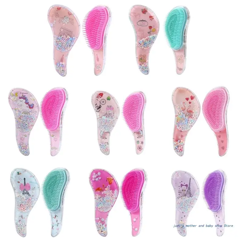 

67JC щетка для распутывания волос для взрослых детей густые волосы прямые и вьющиеся волосы детская Расческа Щетка для распутывания для влажного или Сухого использования