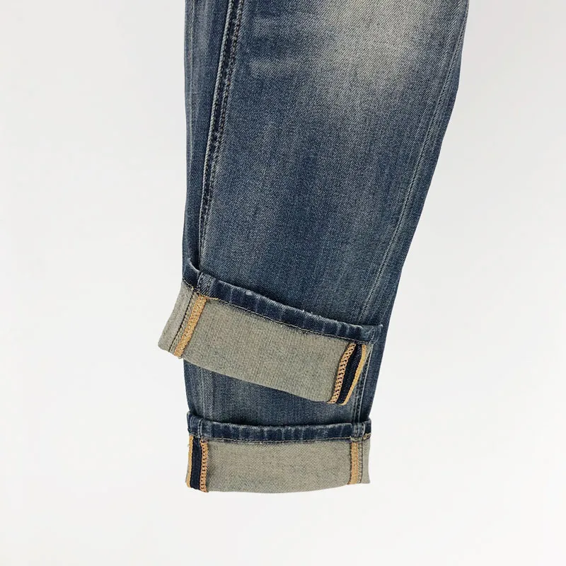 Fashion H Brand Spring Summer New Men's Jeans Zipper Mid-waist Vintage Wash Blue Denim Pocket Design Trend Casual Male Trousers