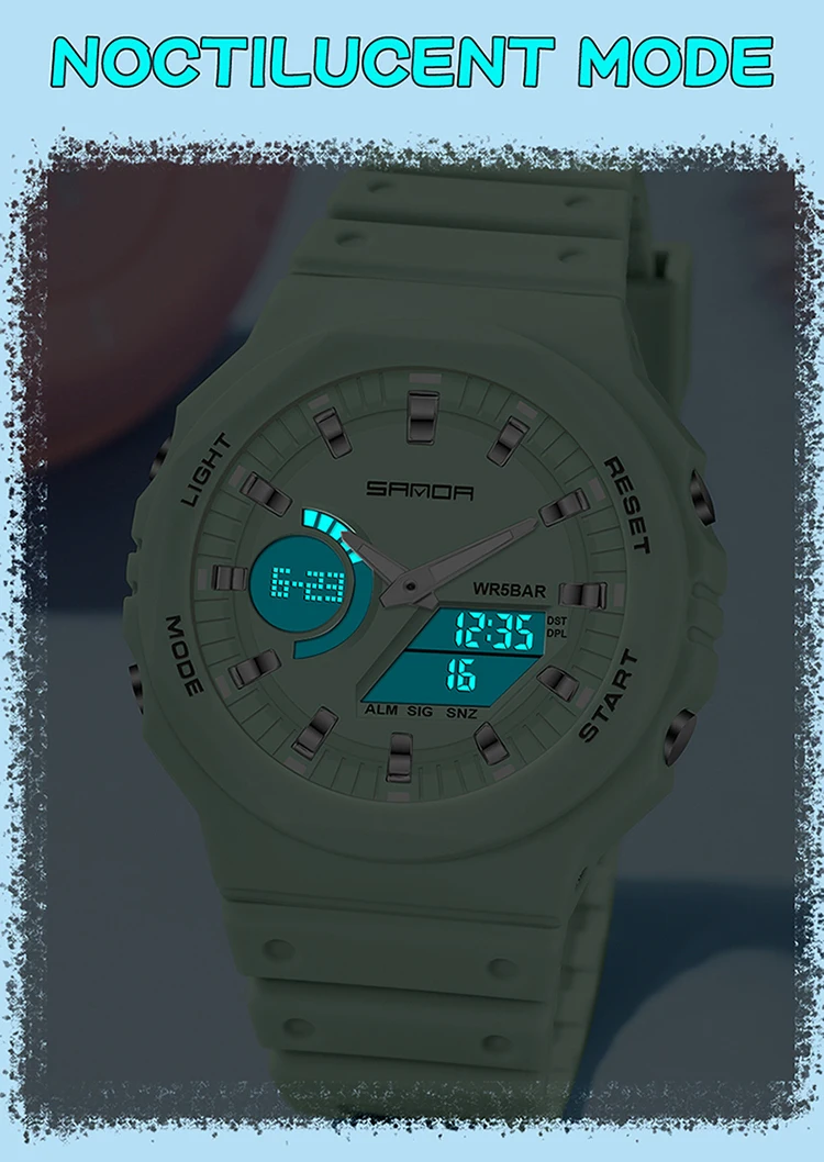 SANDA 2023 New Casual Women's Watches Fashion Luxury Digital Quartz Watch for Female Clock 5ATM Waterproof Relogio Feminino 6016