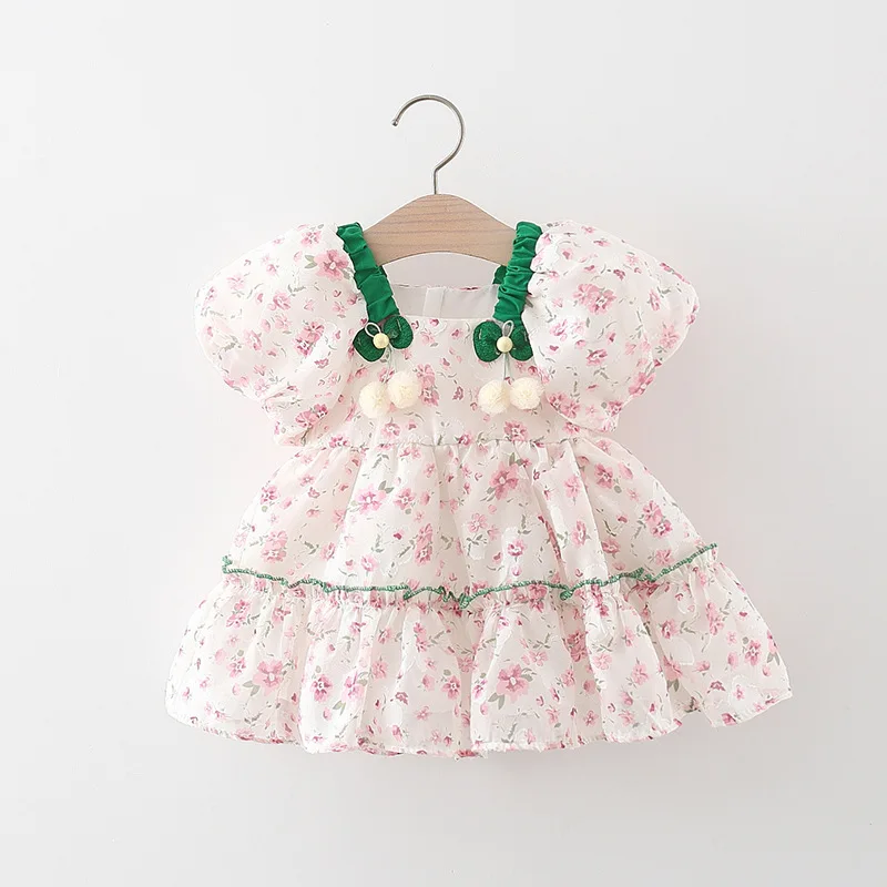 

Flower Fairy Little Girl Party Dress Summer Sweet Children's Dress Birthday Princess Mesh Leisure Princess Dress Children's Dres