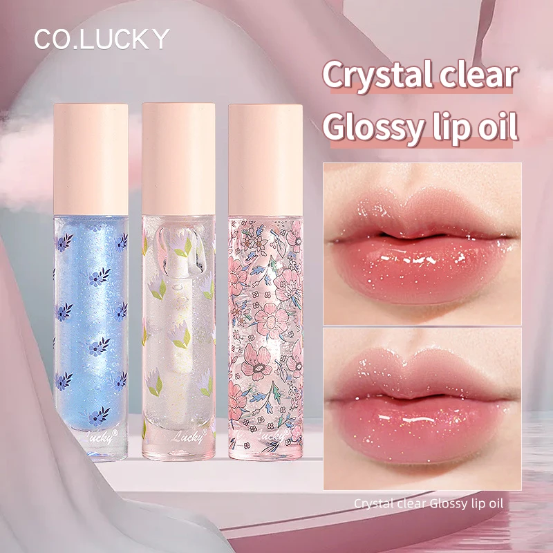 

Lip Oil Transparent Dew Lip Glaze Colorless Moisturizing Lipgloss Plumper Delicate Texture Glitter Nutritious Liquid Makeup Tool