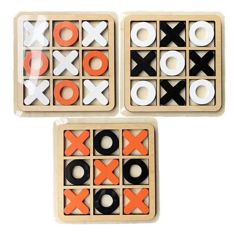 

Игра XO для детей, деревянные блоки X & O, декор журнального столика, забавные игры, развивающая стратегия, головоломка для мозга, Интерактивная игрушка для детей
