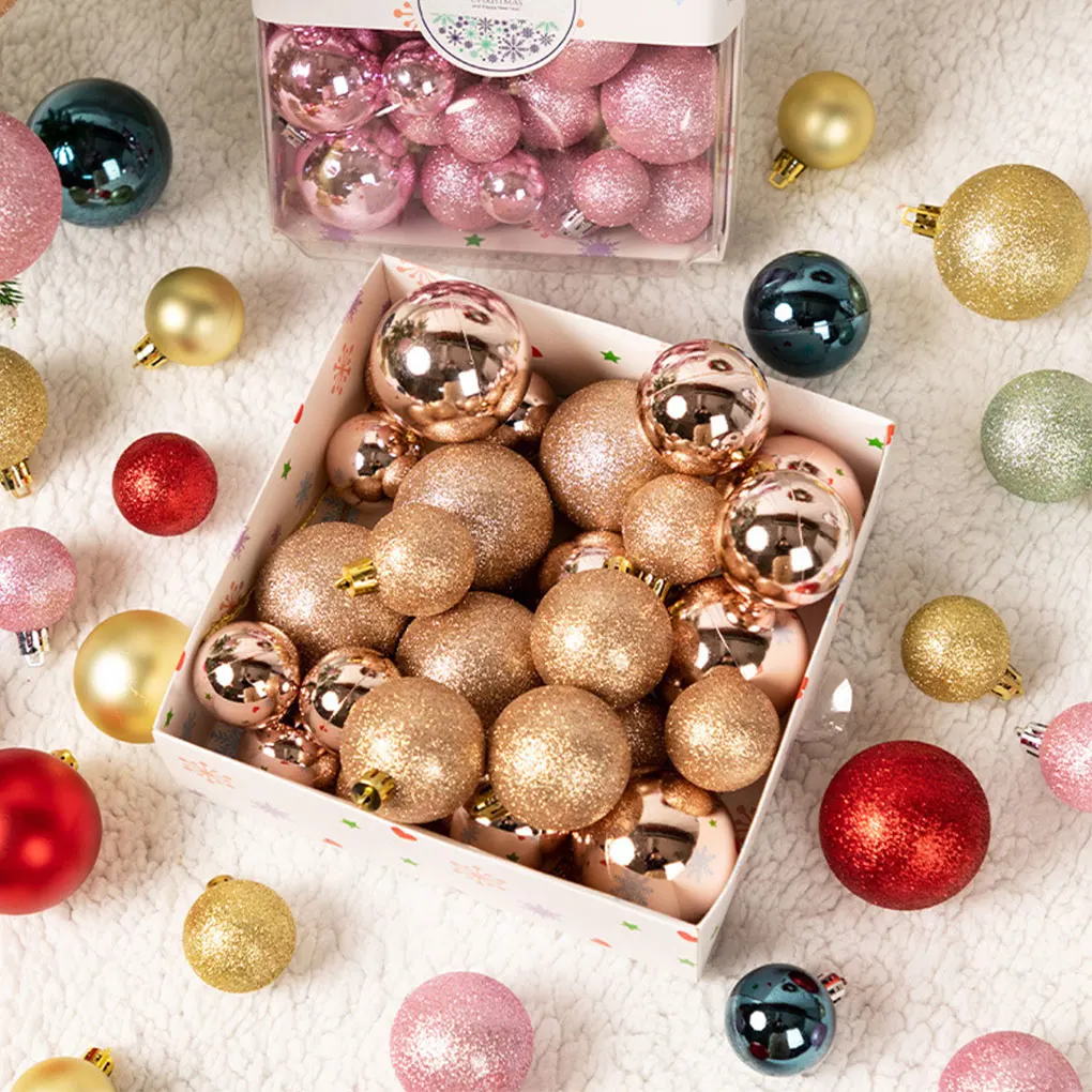 44 шт. 3/4/5 см рождественские шары украшения подвесные елочные подвески для