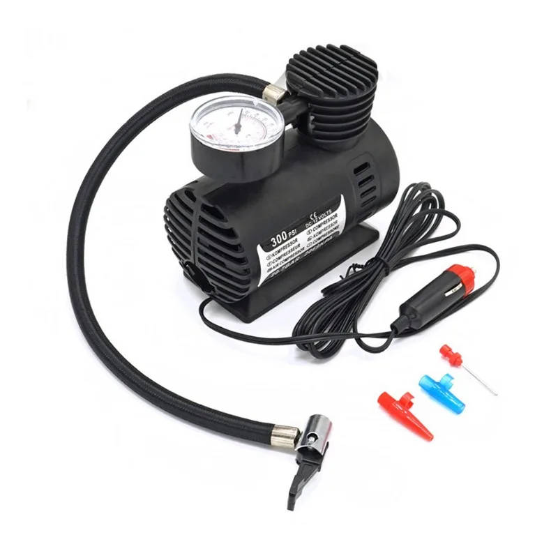 Pump Tire Tyre Inflator 15lpm Quickly Inflate For Auto Motorcycle Kayak Bicycle Black