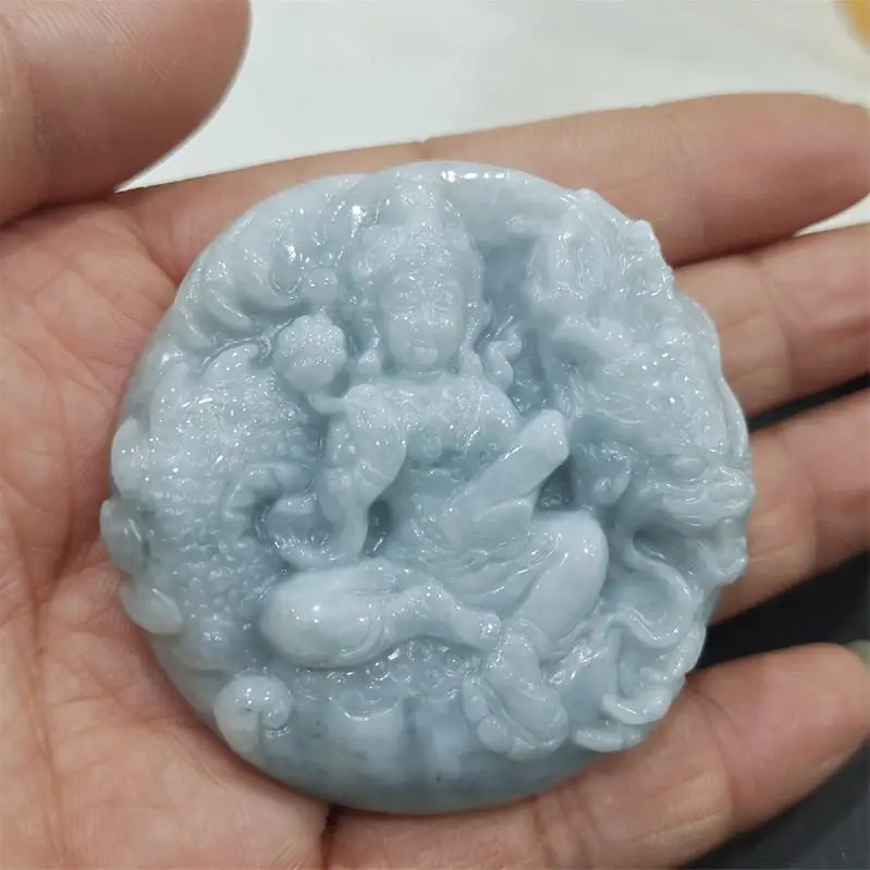 

Hot Selling Hand-carve Natural Jade Dragon Guanyin Necklace Pendant Fashion Jewelry Accessories Men Women Luck Gifts