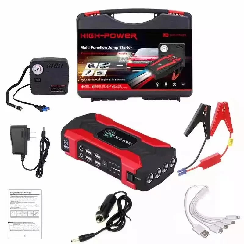 Emergency car jump starter kit car battery jump starter 12v 