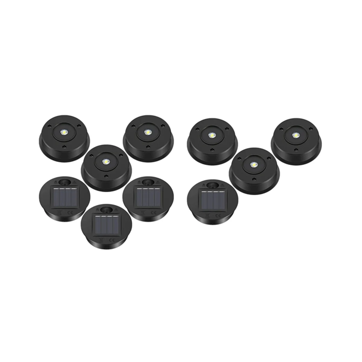 

10 Pcs Solar Lights Replacement Top Solar Lantern Parts LED Solar Panel Lantern Lid Lights for Outdoor Hanging